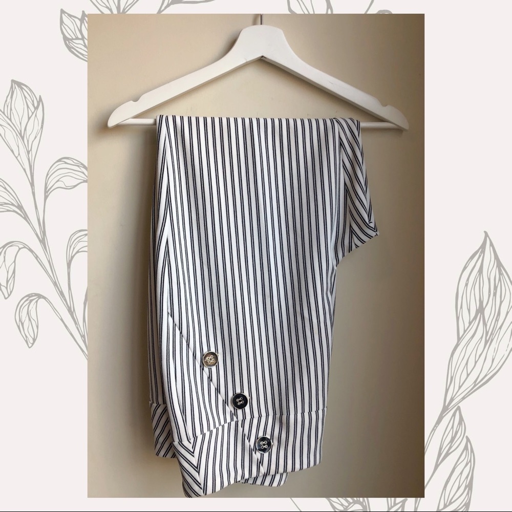 Black & White Striped Pixie Pants